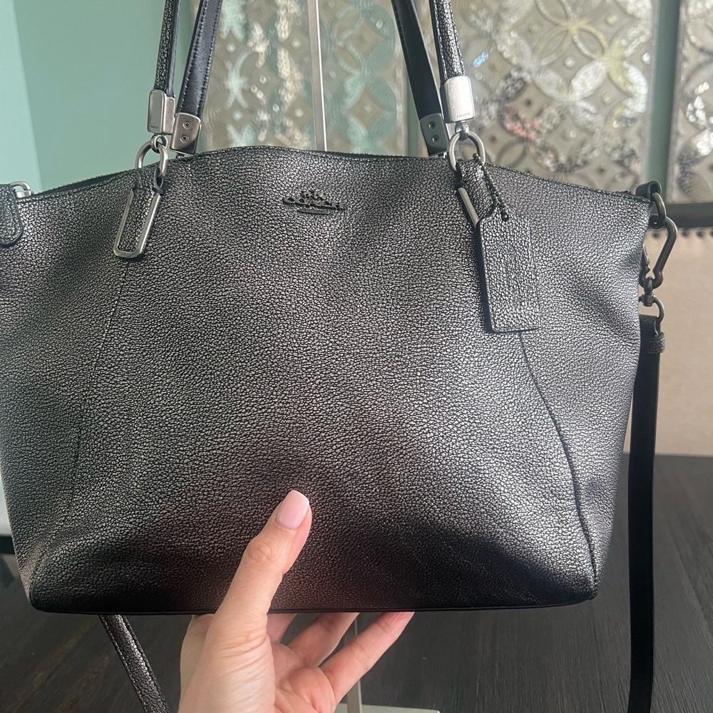 Coach Kelsey Metallic Tote/Crossbody Bag - Picture 5 of 12
